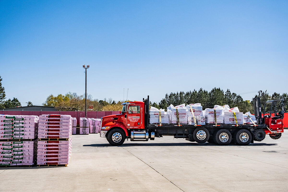 Material Delivery Truck Loaded