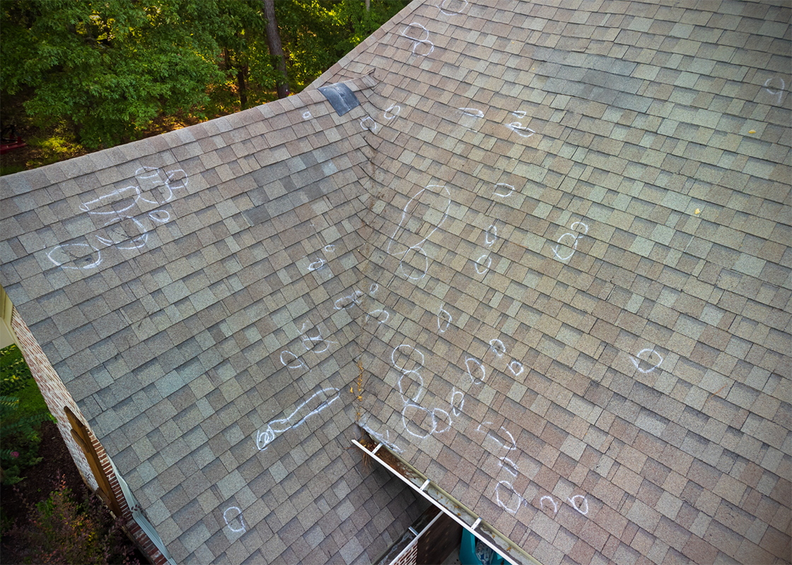 Hail Damaged Roof