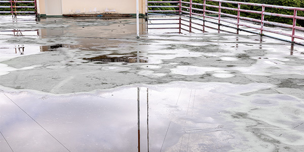 Ponding Water on Flat Roof