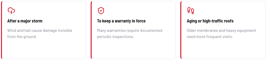 When to schedule a roof inspection