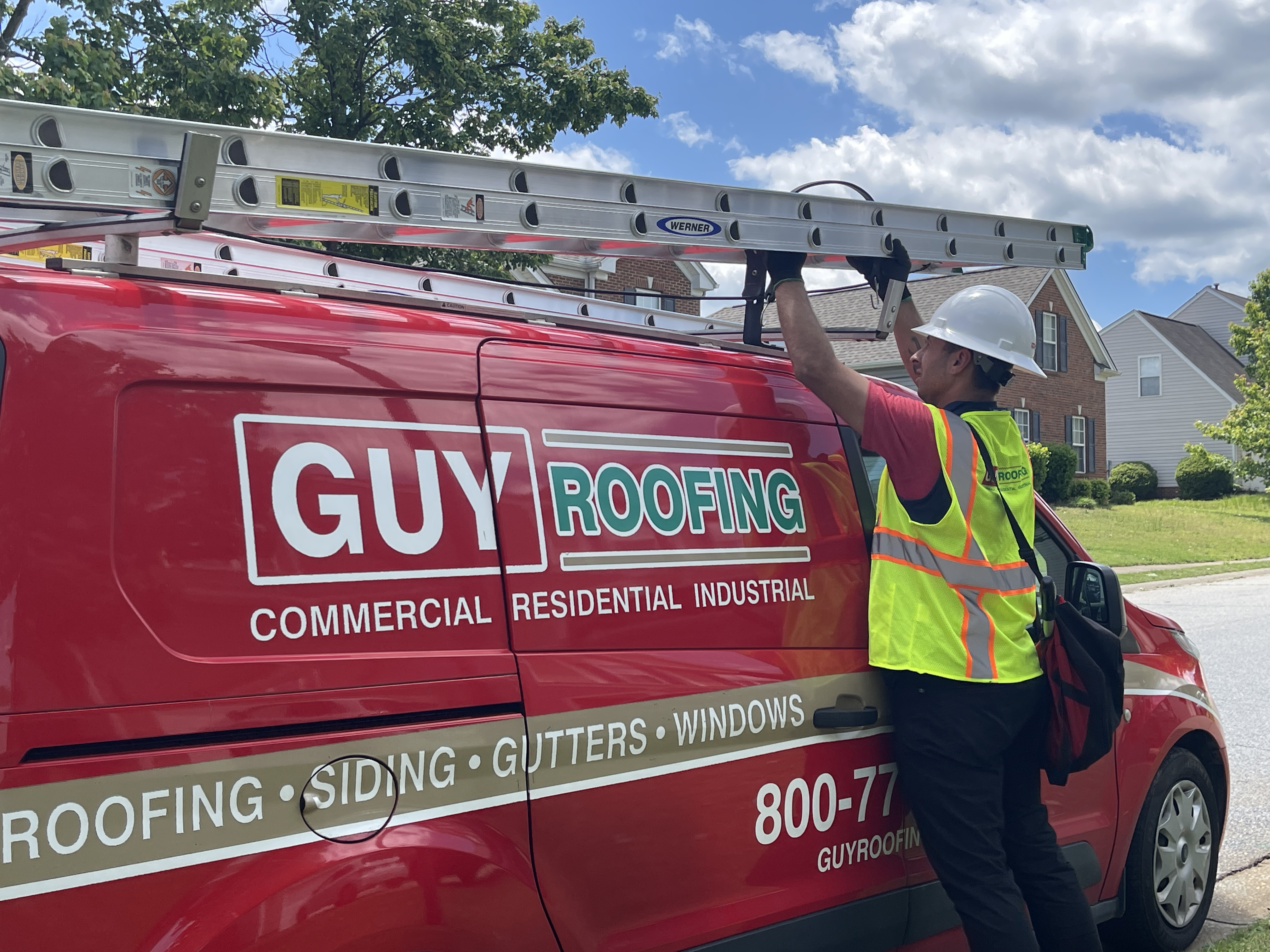 Guy Roofing Professional and Guy Roofing Vehicle